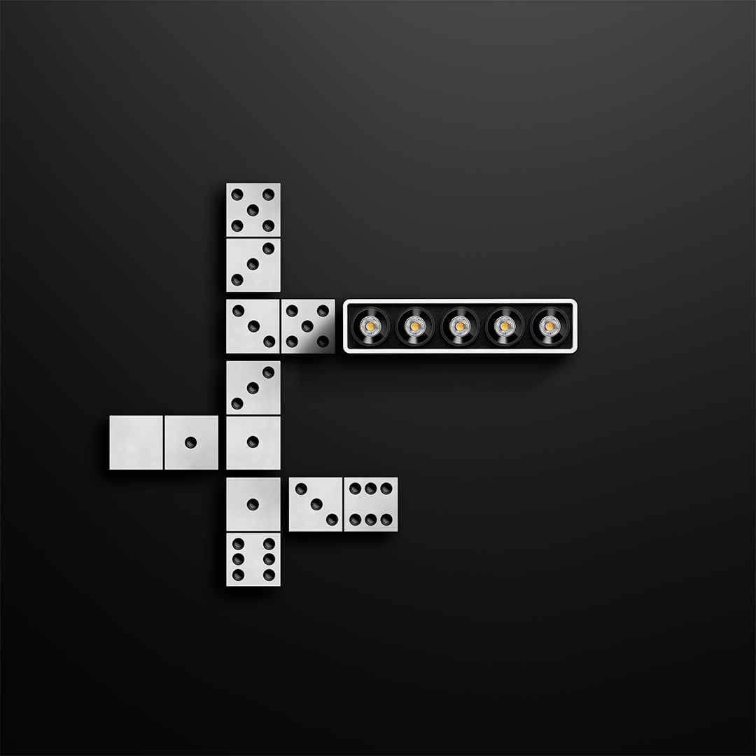 Black Foster Micro Surface light by Arkoslight