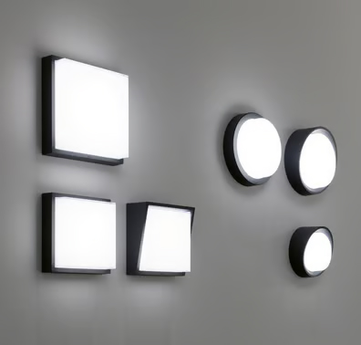 BEGA Prima exterior wall luminaires featuring BEGA NeoGlass
