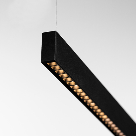 The MIDI luminaire series by LED Luks come equipped with lens optics, offering a 60-degree beam angle for precise and efficient lighting, perfect for offices.